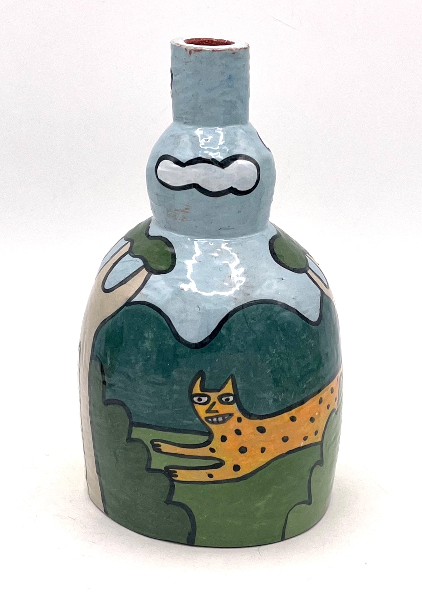 111. Bottle Vase Cheetah