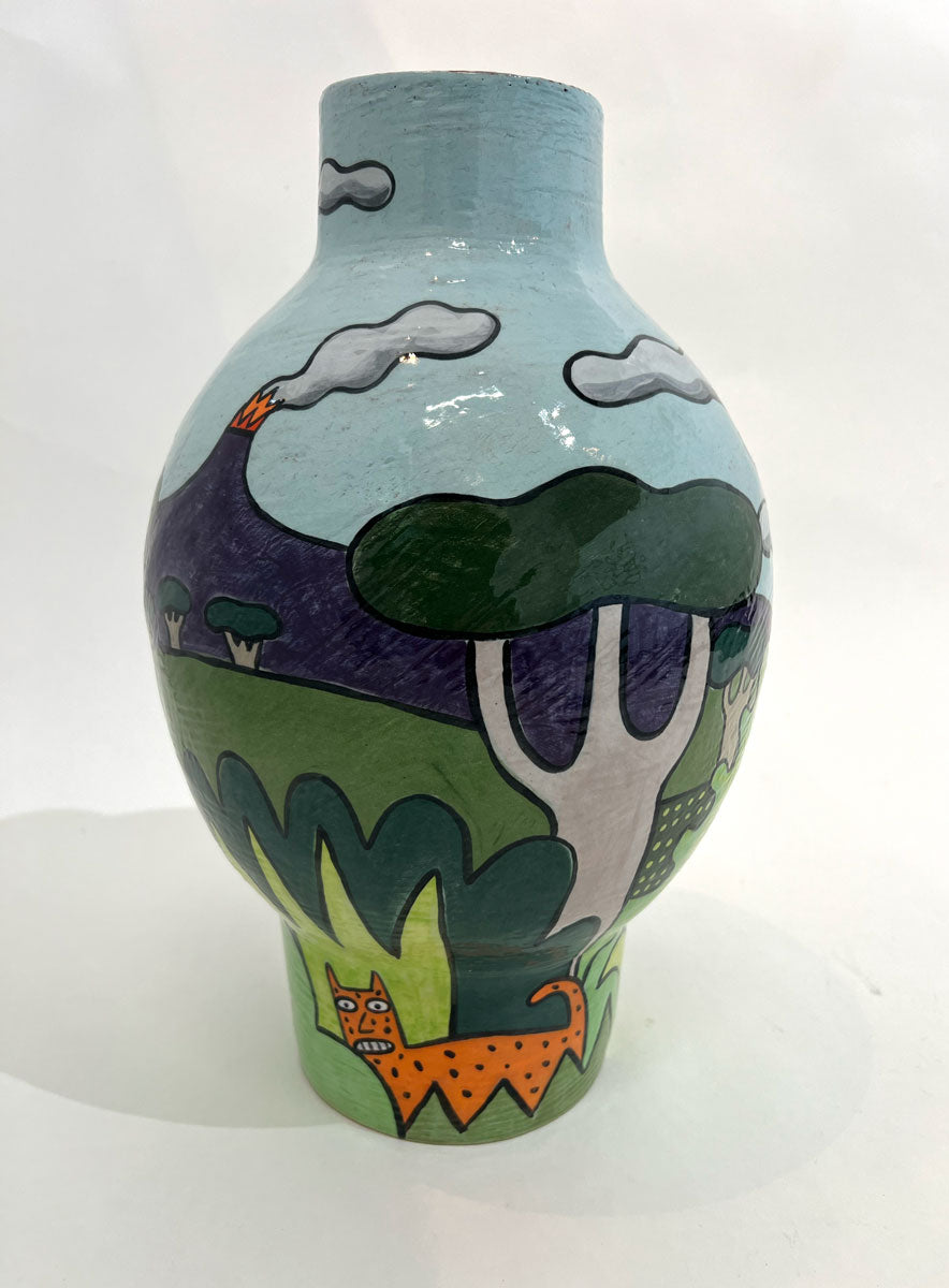 120. Jungle Bulbous Vase