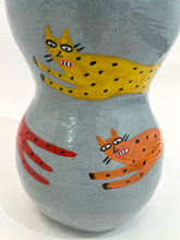 Load image into Gallery viewer, 123. Running Cats Vase
