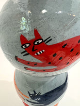 Load image into Gallery viewer, 123. Running Cats Vase
