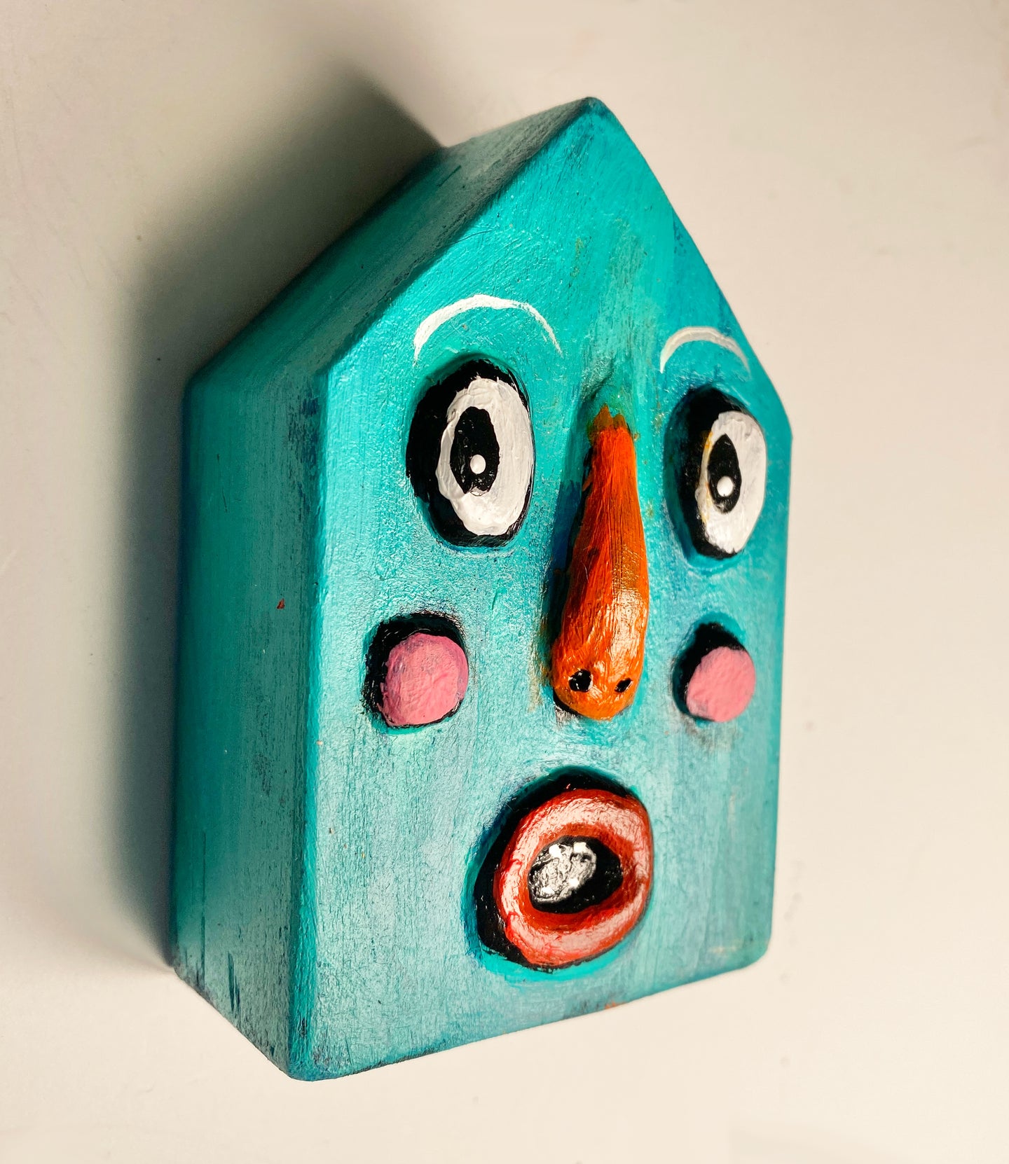 125. Turquoise Happy House (Medium)