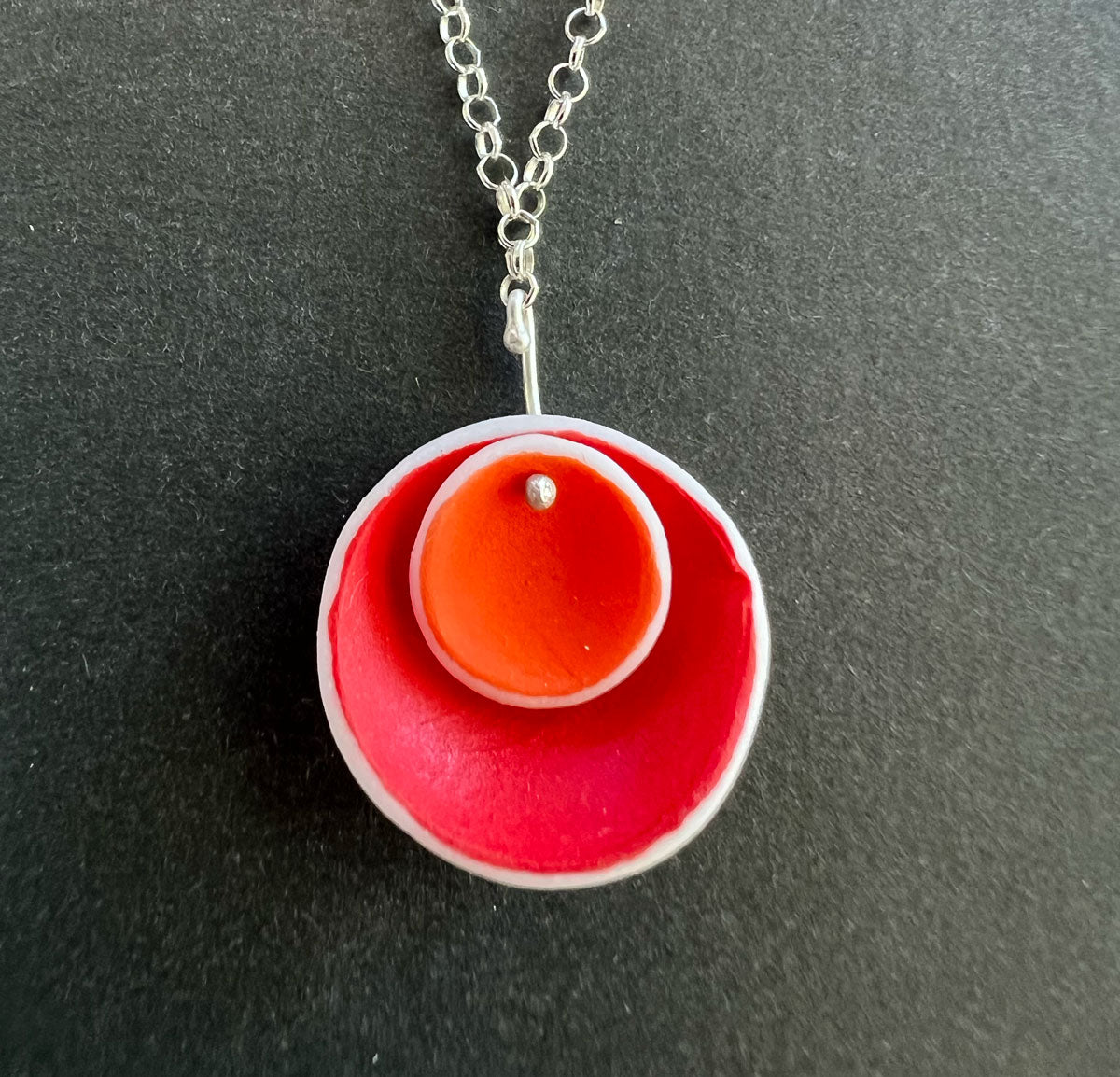 143. Red Double Nest Pendant