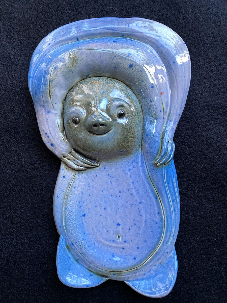 166. Blue Sloth Soap Dish