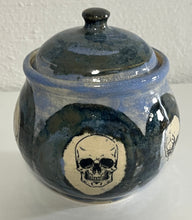 Load image into Gallery viewer, 60. Underglaze Transfer Skull Jar
