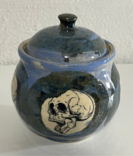 Load image into Gallery viewer, 60. Underglaze Transfer Skull Jar
