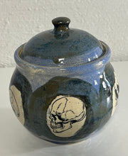 Load image into Gallery viewer, 60. Underglaze Transfer Skull Jar
