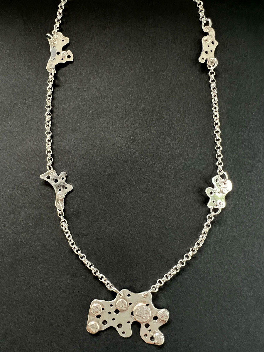 18. Ink Blot Spotted Pierced Necklace