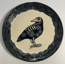 Load image into Gallery viewer, 46. Crow DOTD plate with black lip and wavy pattern
