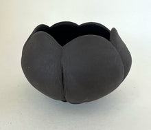 Load image into Gallery viewer, 30. Black Clay Lotus Vessel
