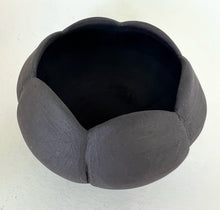 Load image into Gallery viewer, 30. Black Clay Lotus Vessel
