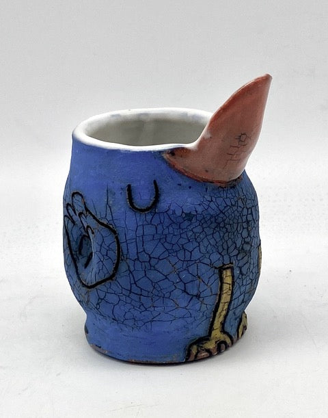 337. Birdy Creamer: Lt. Blue w/ Red Beak