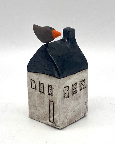 339. White House w/ Black Shiny Chimney