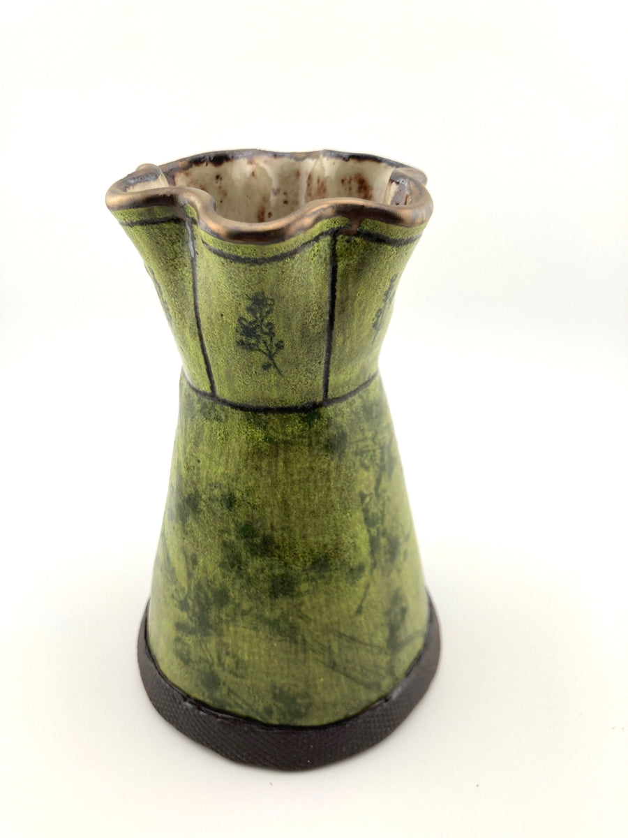 74. Bud Vase B1 (green w/ green flowers)