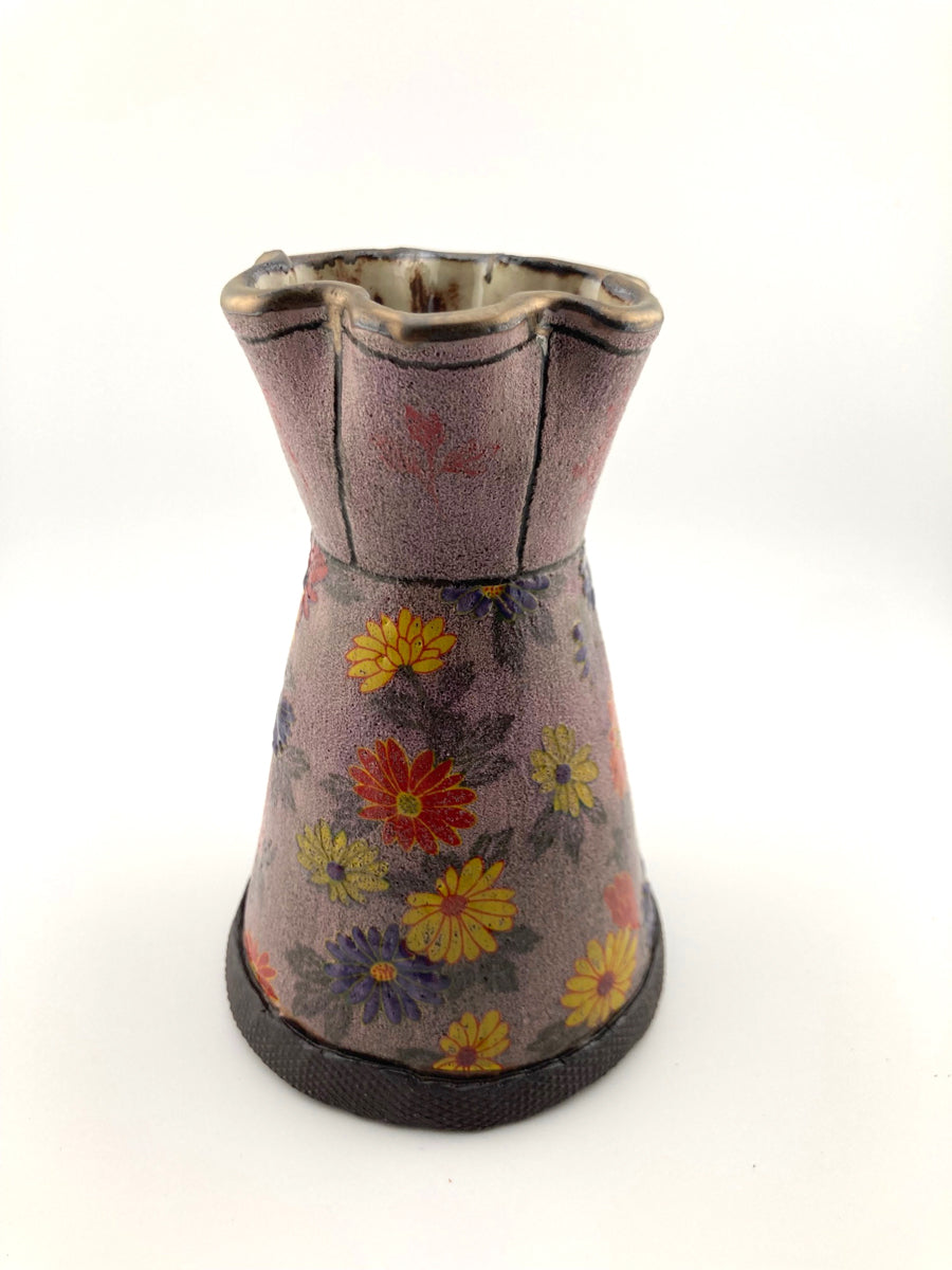 75. Bud Vase B1 (violet w/ multi-colored flowers)