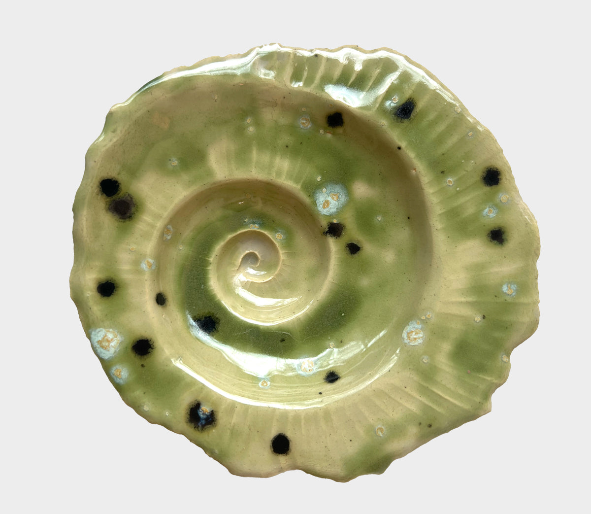 77. Green Spiral Bowl