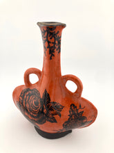 Load image into Gallery viewer, 78. Bud Vase C1 (orange w/ black flowers)
