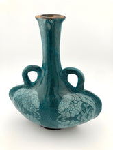 Load image into Gallery viewer, 79. Bud Vase C2 (turquoise w/ white design)
