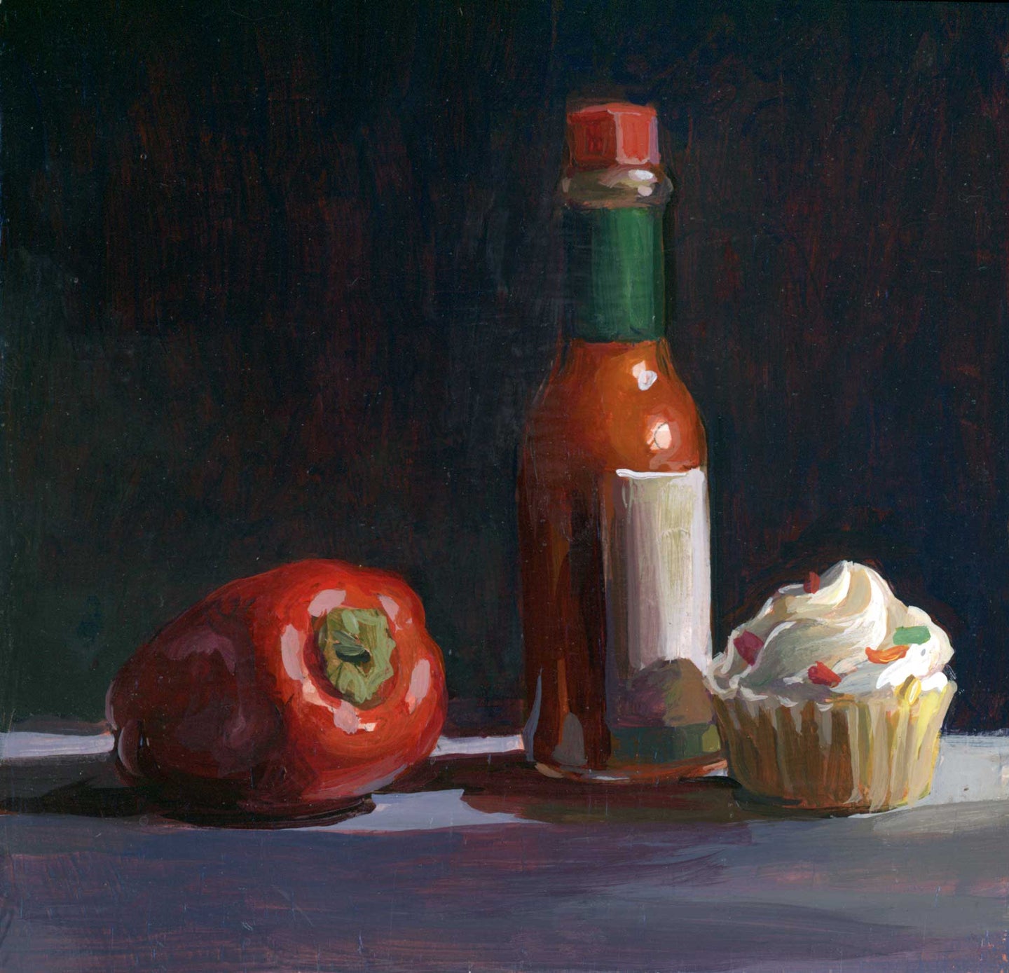 83. Red-Pepper, Hot Sauce and Cupcake