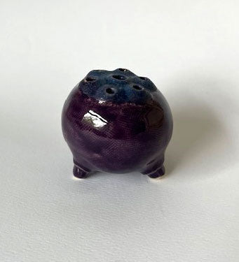 29-24. Small Purple and Blue Tripod Vase
