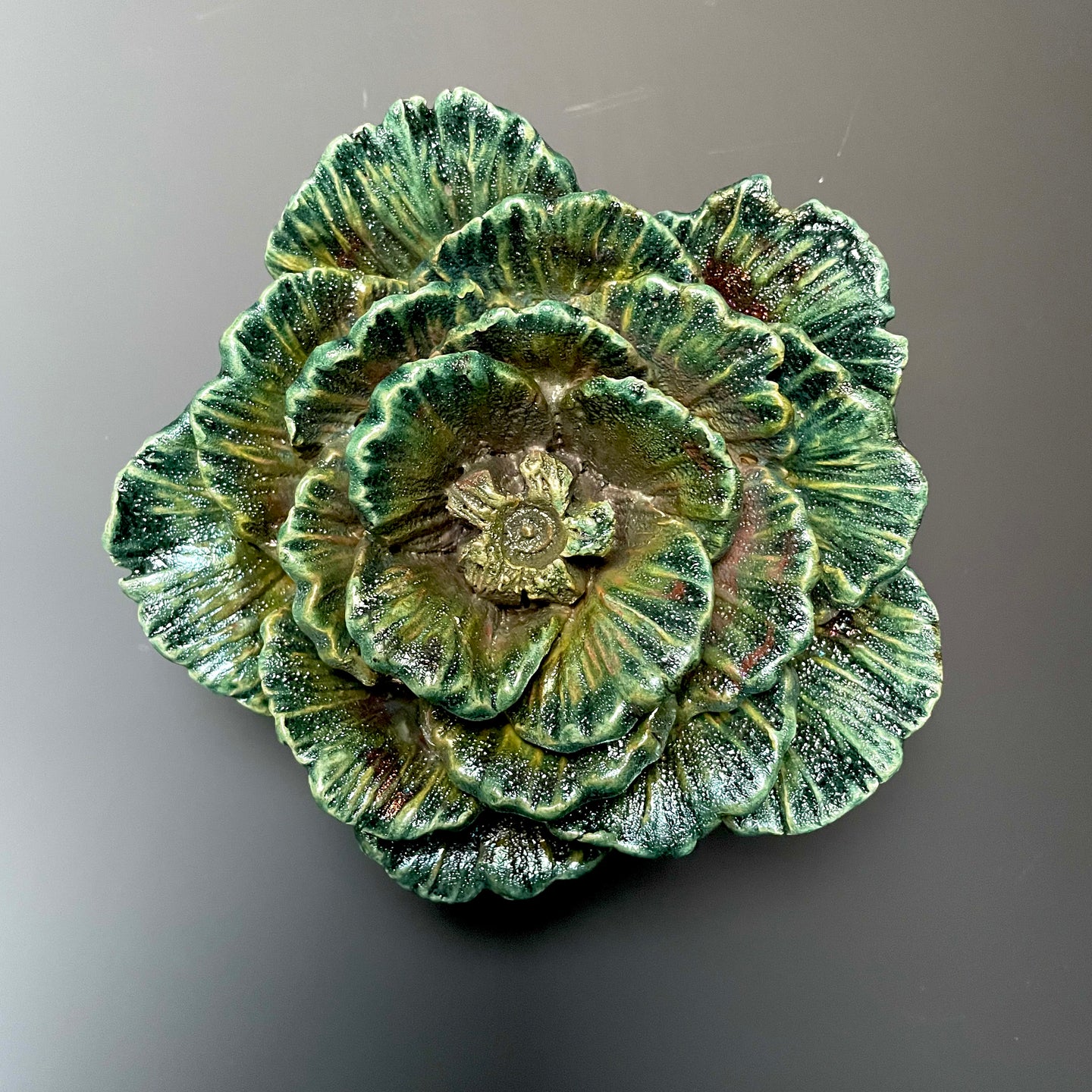 7. Green Raku Flower (F1)