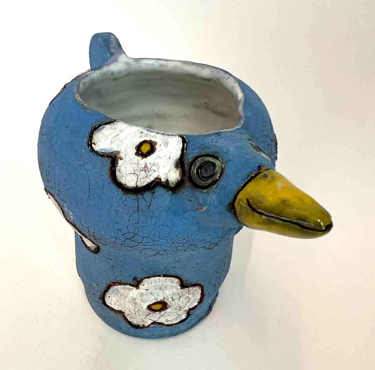 376. Blue Bird Vase