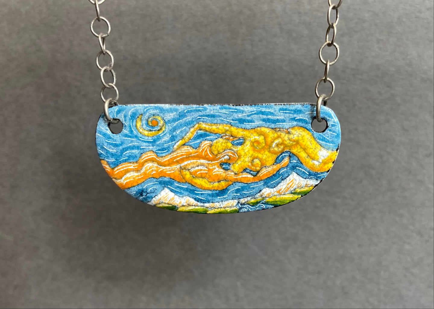 103. Flying Lovers over the Cascades Pendant
