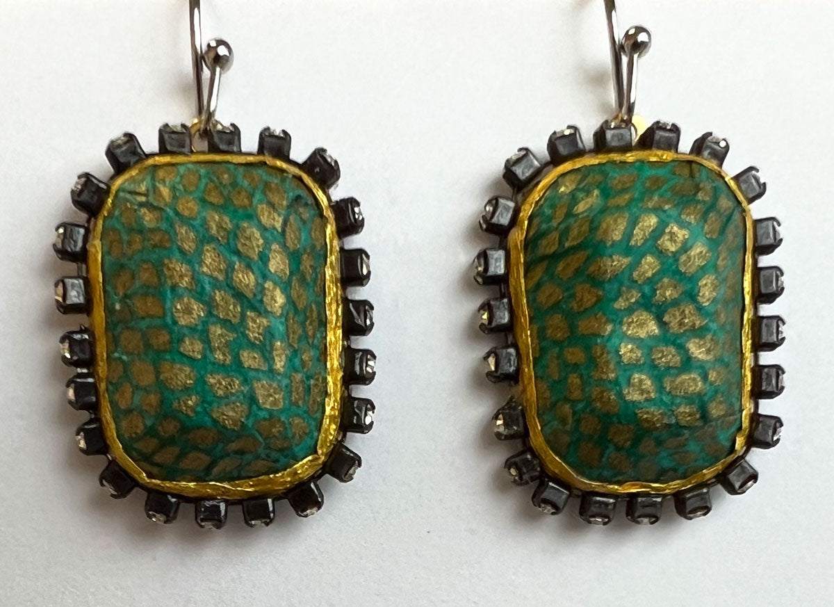 103. Gem Octagon Turquoise Earring