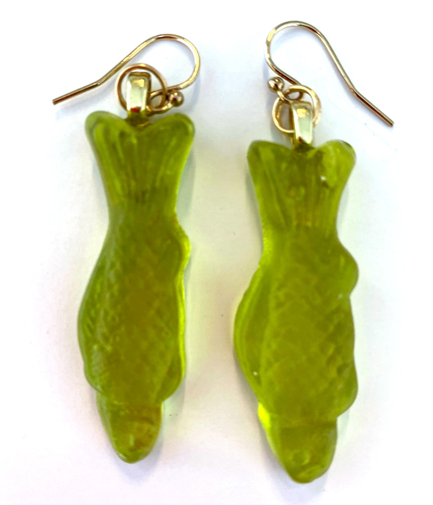 23. Hot Glass Swedish Fish Earring (Green Apple)