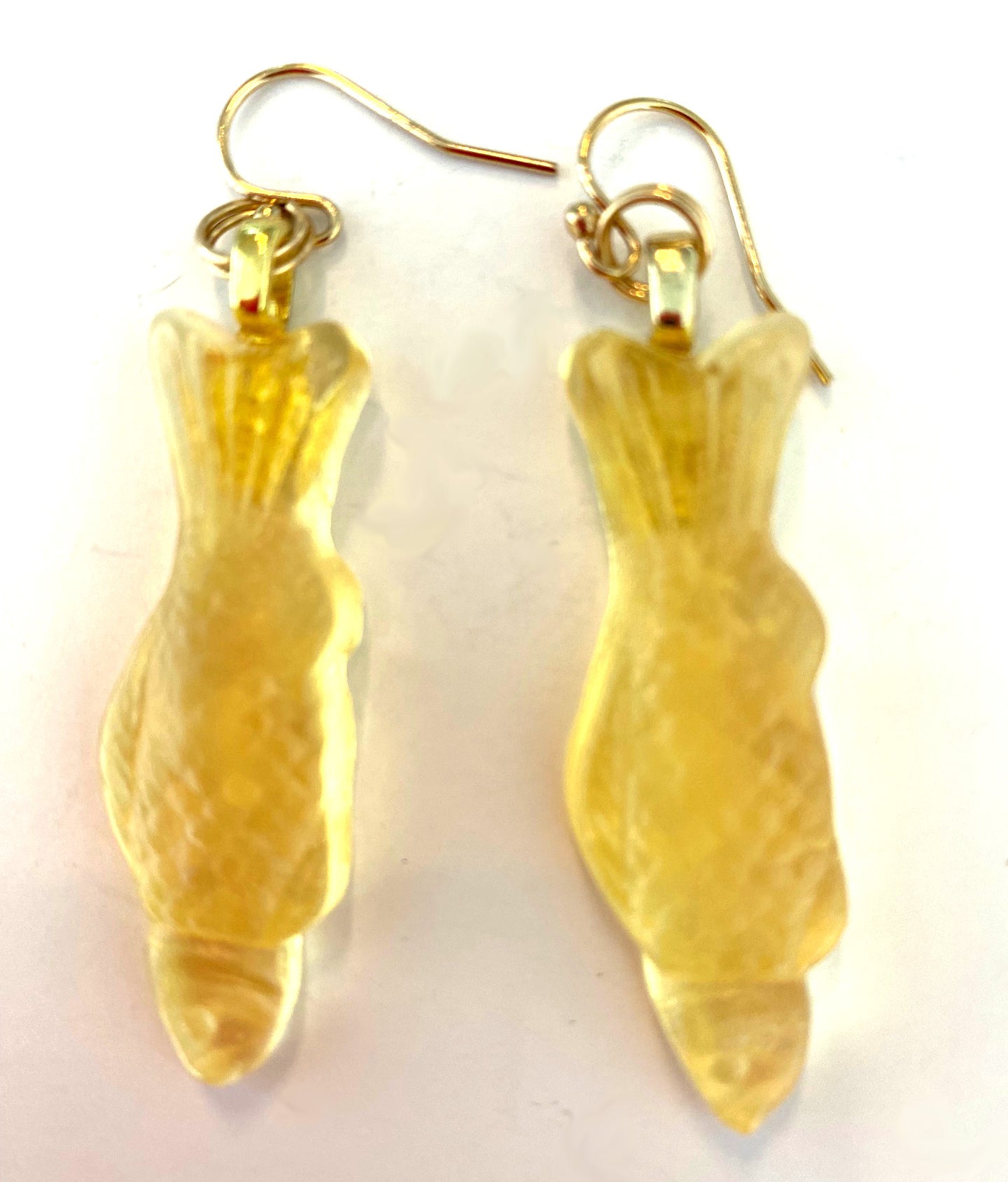 25. Hot Glass Swedish Fish Earring (Pineapple)