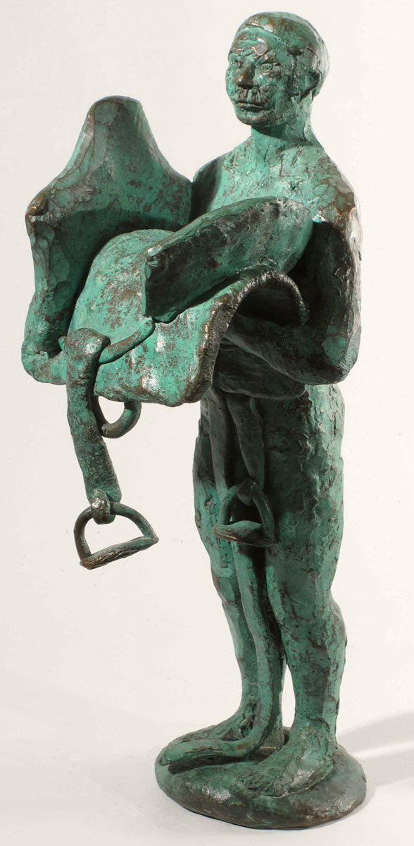 B026. Medieval Man with Saddle