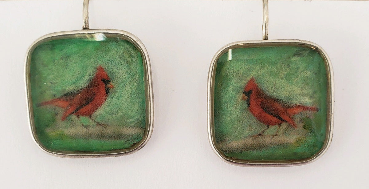 52. Cardinal Earrings