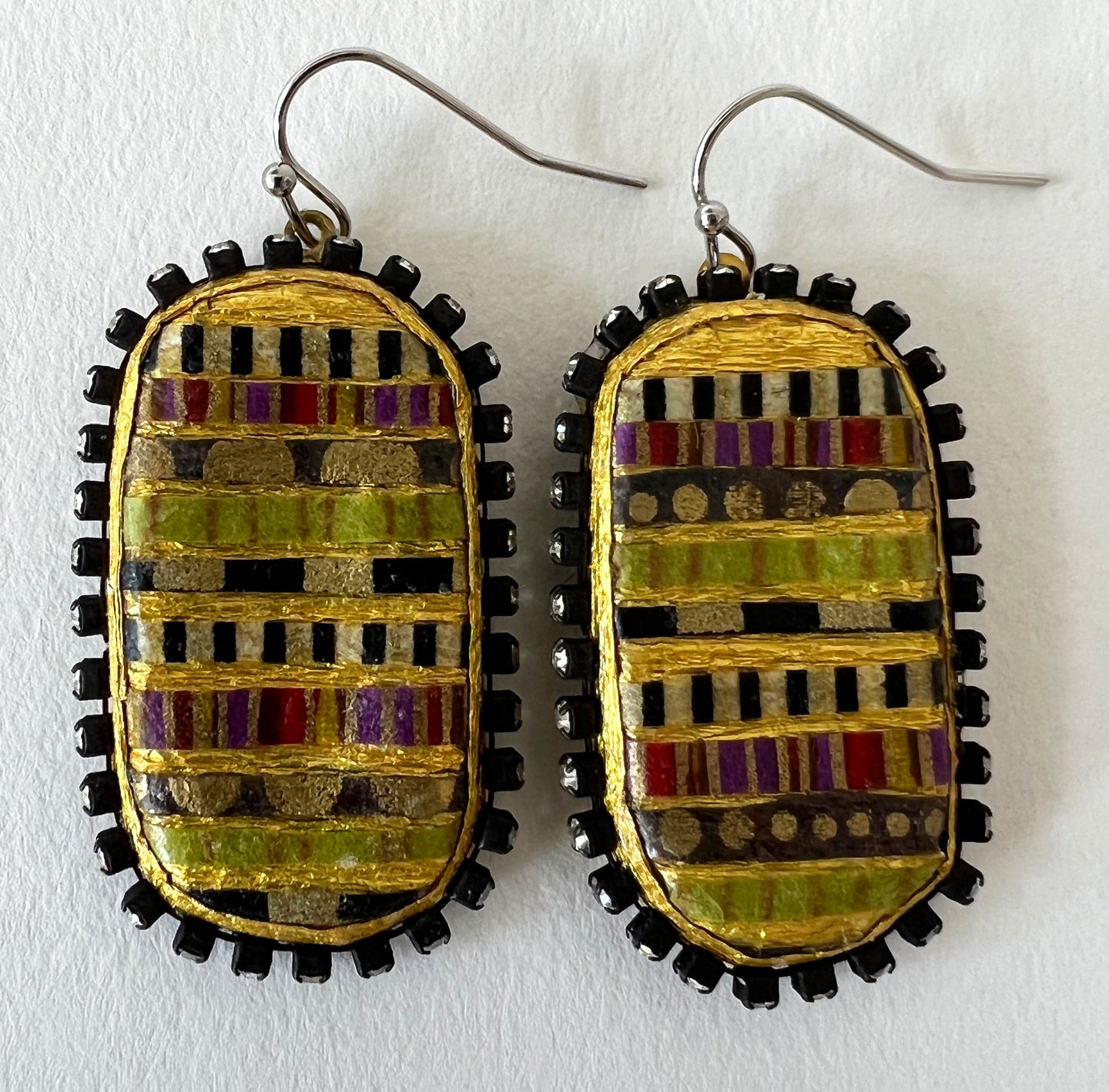 86.  Klimt Large Oval Earrings