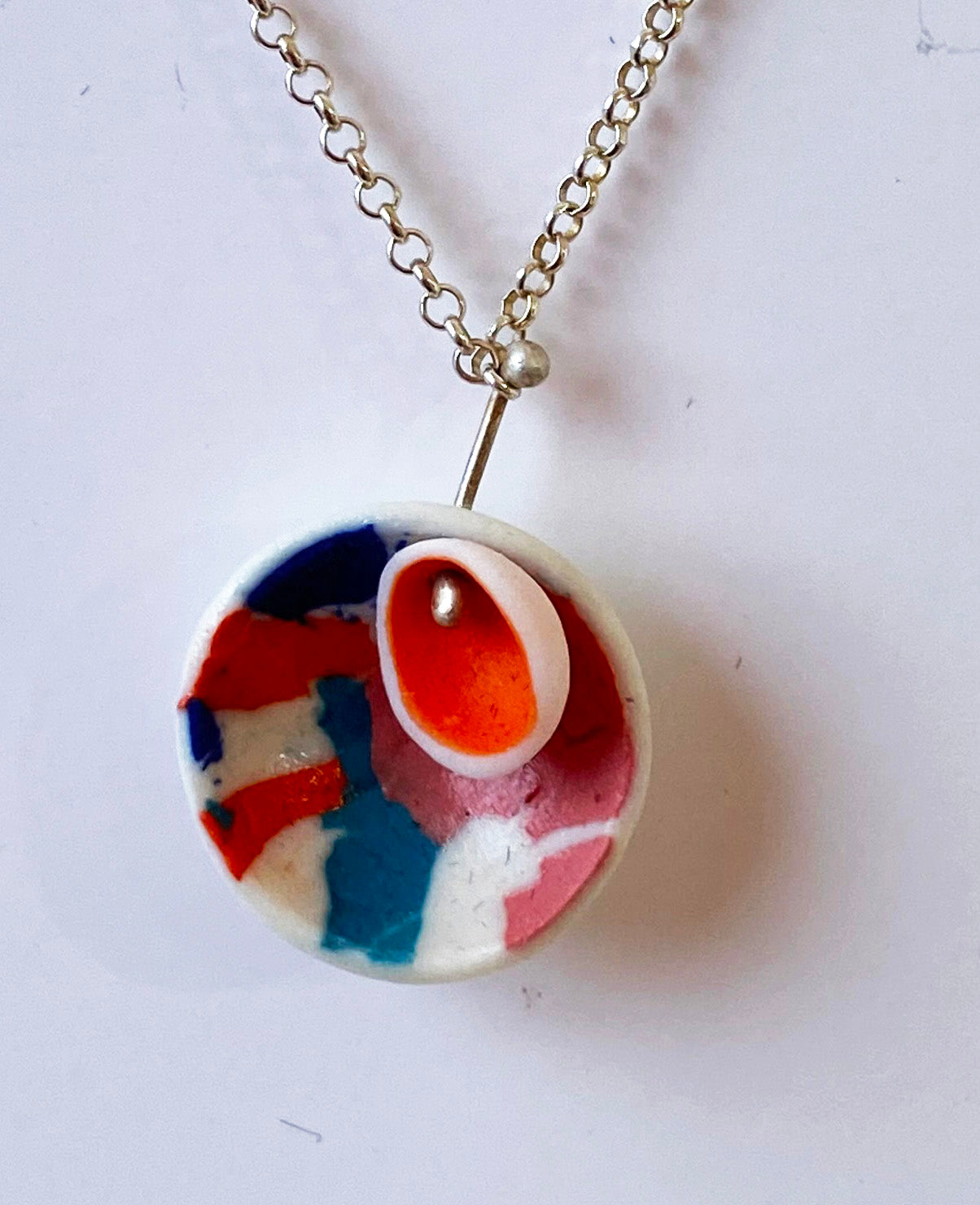 91. Calico Nested Pendant