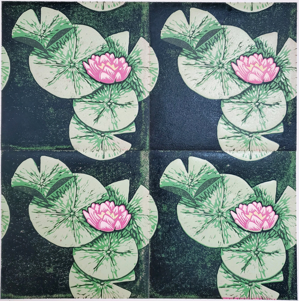 14. Lilly Pads (4 panels)(unframed)