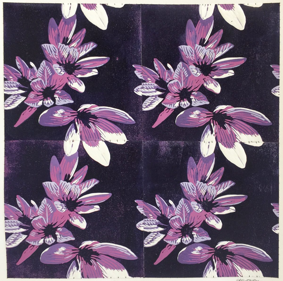 21. Purple Crocus (4 Panel Sewn) (unframed)