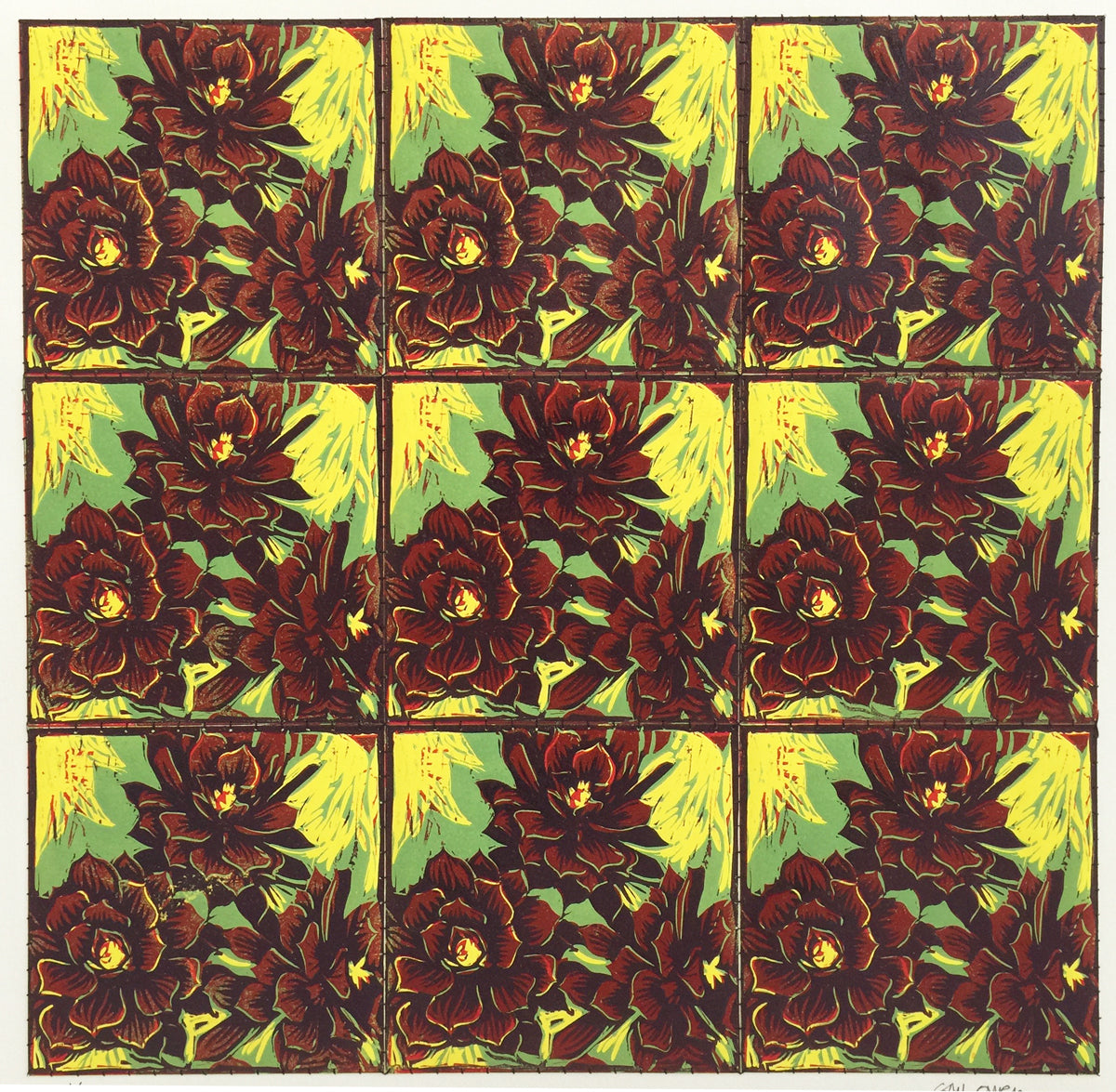 32. Bronze Succulent (9 panel)