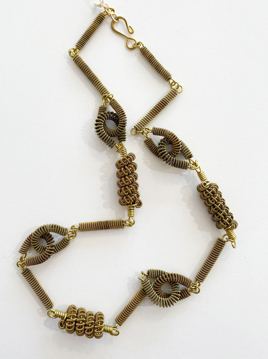 3. Bronze Guitar Wire Necklace