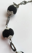Load image into Gallery viewer, 21. B&amp;W Peyote Stitch Beaded Bead Necklace
