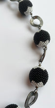 Load image into Gallery viewer, 21. B&amp;W Peyote Stitch Beaded Bead Necklace
